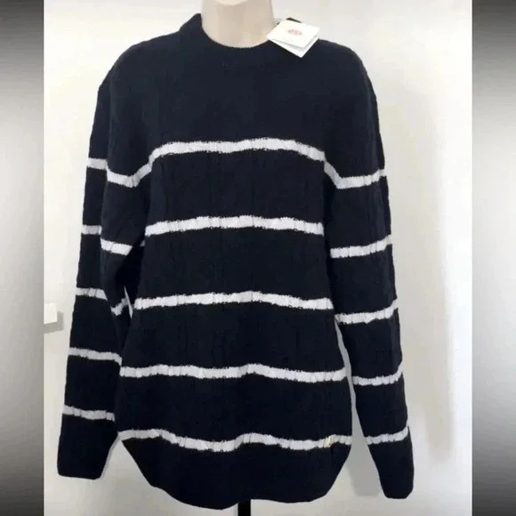 Armor Lux NWT Wool Fisherman Sweater Striped Navy - Picture 7 of 15